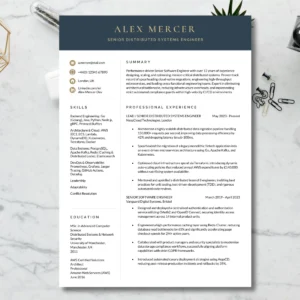 Software Engineer Resume Template Listing Image