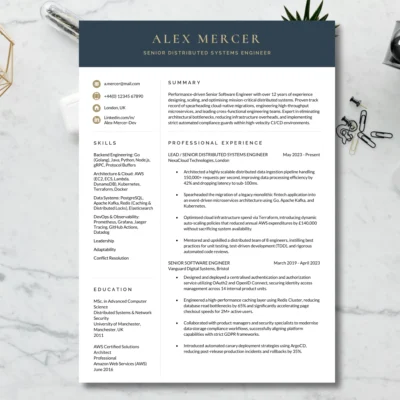 Software Engineer Resume Template Listing Image